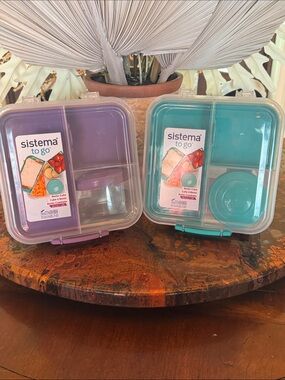 Sistema (2) To Go Bento Cube Lunch Box